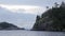 Panning view of the Vancouver Island coastline in a small cove. HD 24FPS.