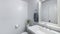 Pano Bathroom design with plain white walls and vanity sink