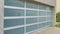 Pano Exterior of the garage of house in a neighborhood in Long Beach California