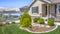 Pano Home with landscaped garden overlooking Utah lake and snowy Mount Timpanogos