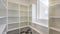 Pano Interior of an empty kitchen pantry in a house with window