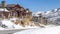 Pano Residential community in Park City with homes and mountain view against blue sky