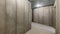 Pano Unfinished empty cold storage room in a basement of a house