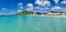Panoram of thre beach in Philipsburg, Sint Maarten