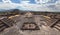 Panoram view on Teotihuacan and pyramid of the sun and Road of Dead
