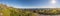 Panorama 180 degrees on the mountain of groÃŸe Rachel in the Bavarian Forest, Germany