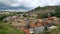 Panorama of Abanotubani district in the Old Town of Tbilisi with public thermal sulphuric baths, Tbilisi, Georgia