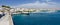 Panorama of Adamantas port, Milos island, Greece