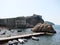 Panorama of the Adriatic coast of Croatia and views of ancient architecture in the historic part of Dubrovnik.