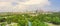 Panorama aerial Austin downtown from Barton Creek Greenbelt