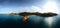 Panorama aerial drone view of Radical Bay Beach at Arcadia at Magnetic Island near Townsville in Queensland, Australia -