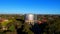 Panorama aerial drone view of suburban Sydney CBD Skyline residential housing and street scapes parks and roads of NSW Australia