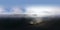 Panorama, Aerial, Fishing Ship, Cranes, Sunrise, Green, Russia