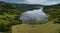 Panorama aerial landscape view of Glencar Lough in western Ireland