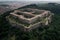 Panorama aerial view of ancient Rome. Neural network AI generated