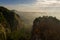 Panorama Aerial view Drone shot of Beautiful scenery landscape sunlight in the morning