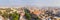 Panorama of aerial view of Jaipur, Rajasthan, India