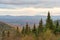 Panorama aerial view from Megantic Mount, Canada.