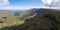 Panorama aerial view of the Mountains of the Central Dingle Peninsula and Connor Pass in County Kerry of Ireland