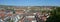 Panorama aerial view on Wuerzburg with the