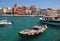 Panorama of Aghios Nikolaos in Crete, Greece.