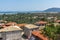 Panorama of Agios Ioanis beach with blue waters, Lefkada, Ionian Islands, Greece