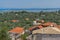 Panorama of Agios Ioanis beach with blue waters, Lefkada, Ionian Islands, Greece