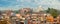 Panorama of Agra city, India. Taj Mahal in background