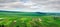 Panorama of agricultural land, fields and gardens, patch of land Ternopil region, Terebovlya district