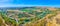 Panorama of agricultural lands from the cliff, Arcos, Spain