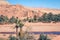 Panorama of Ait Ben Haddou Casbah near Ouarzazate city in Morocco, Africa.