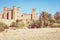 Panorama of Ait Ben Haddou Casbah near Ouarzazate city in Morocco, Africa.