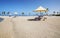 Panorama of Al Mamzar beaches in Dubai