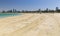 Panorama of Al Mamzar beaches in Dubai