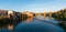 Panorama of Albi and the Pont Neuf in autumn, in the Tarn, in Occitanie, France