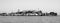 Panorama of Alcatraz Island with famous prison building, San Francisco, USA. Black and white image