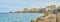 Panorama of Alexandria coastline, Egypt