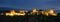 Panorama of the Alhambra at night