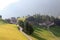 Panorama with alpine village Bichl (muncipal Pragraten) and mountains, Austria