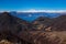 panorama on the Alps and Lake Maggiore from the Lombard pre-Alps, valley of woods and small villages