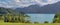 The panorama of Alps landscape near the Mondsee lagke