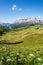 Panorama of alto adige region in northern italy on summer