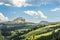 Panorama of alto adige region in northern italy on summer