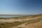 Panorama from Amu Darya river near Urgench. Uzbekistan