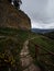 Panorama of ancient citadel city walls ruins Kuelap andes cloud archaeology pre-inca fortification Amazonas Peru