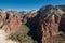 Panorama from angels landing in zion national park