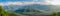 Panorama of the Annapurna massif and Pokhara Valley, Himalayas,