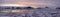 Panorama Antarctica Summer Sunset