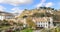 Panorama of Antequera with old factory on the foreground