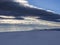 Panorama of Apennines in winter at sunset with Sibillini mounts, Marche, Italy